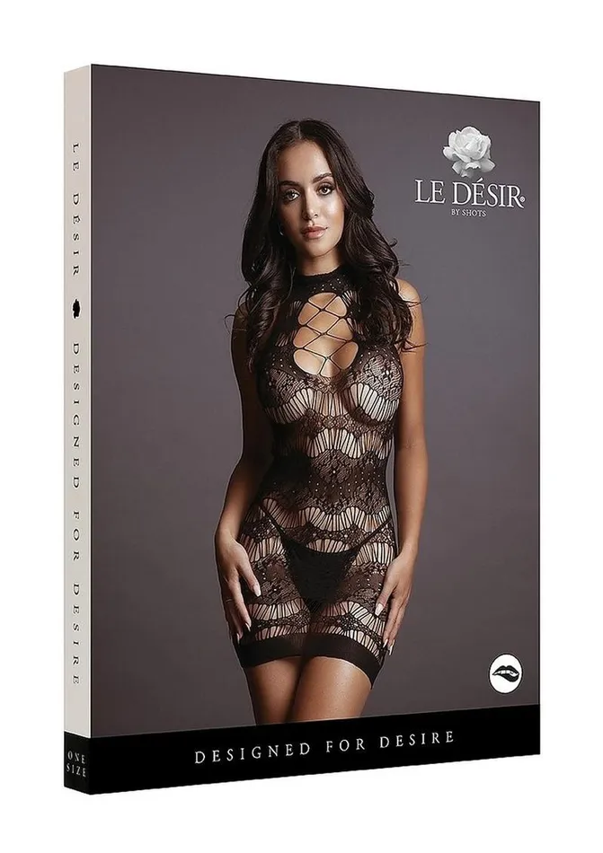 Le Desir Female Sex Toys Le Desir Criss Cross Neck Mini Dress