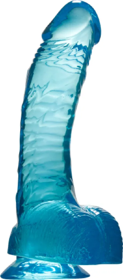 Dildos Quartz 8 Ballsy Dong Aqua Blue Dildo Sex Adult Pleasure Orgasm Nanma