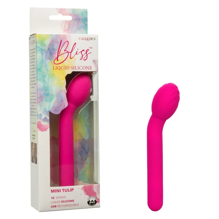 Bliss Female Sex Toys CalExotics Bliss Liquid Silicone Mini Tulip Rechargeable GSpot Vibrator Bliss Female Sex Toys CalExotics Bliss Liquid Silicone Mini Tulip Rechargeable GSpot Vibrator