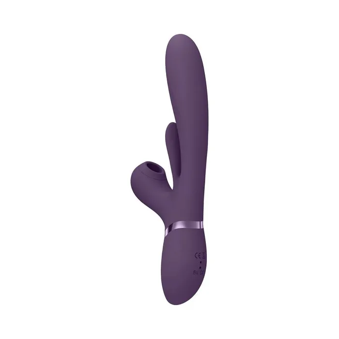Female Sex Toys VIVE ENA Rechargeable Thrusting Silicone GSpot Vibrator with Flapping Tongue and Air Wave Stimulator Vive