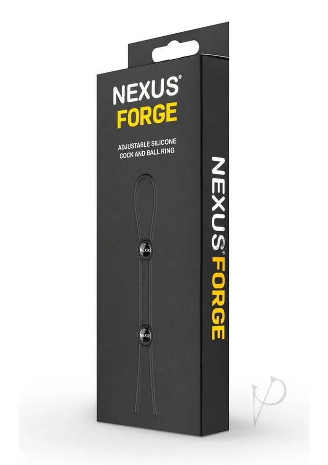 Anal Nexus Nexus Forge Double Lasso Cock Ring Black