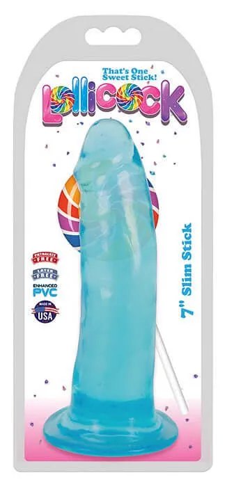 CURVE NOVELTIES Dildos Lollicock 7 inches Slim Stick Berry Ice Blue Dildo