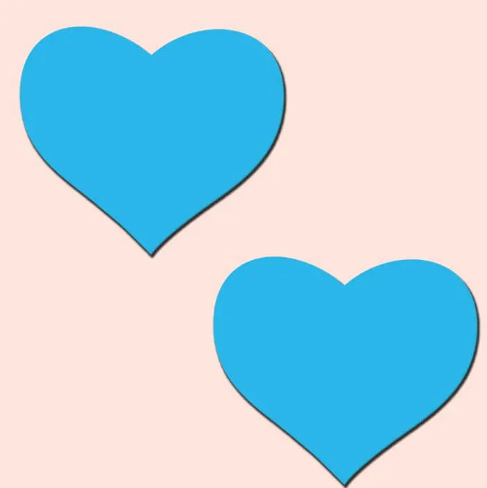 Dildos PASTEASE HEARTS GLOW IN THE DARK NEON TURQUOISE Pastease