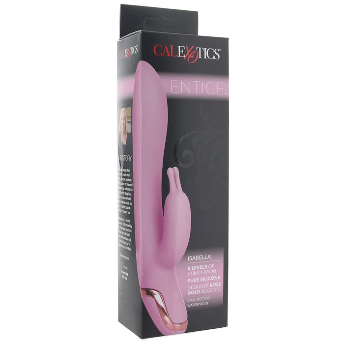 Entice Isabella Silicone Rabbit Vibe in Pink CalExotics Vibrators Entice Isabella Silicone Rabbit Vibe in Pink CalExotics Vibrators