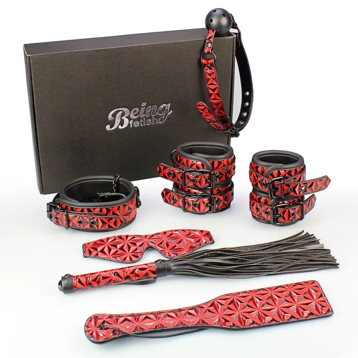 BF Restraints BF40380A 7pcs Red Bondage Kits