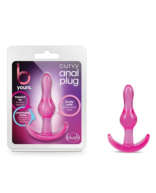 Blush B Yours Curvy Anal Plug Pink Blush Novelties Anal