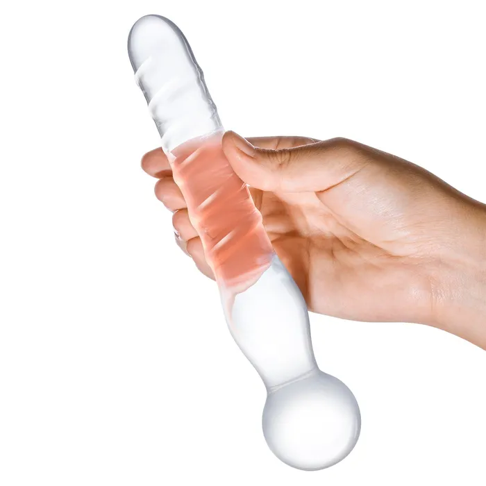 Gls Dildos Joystick Spiral Clear Dildo