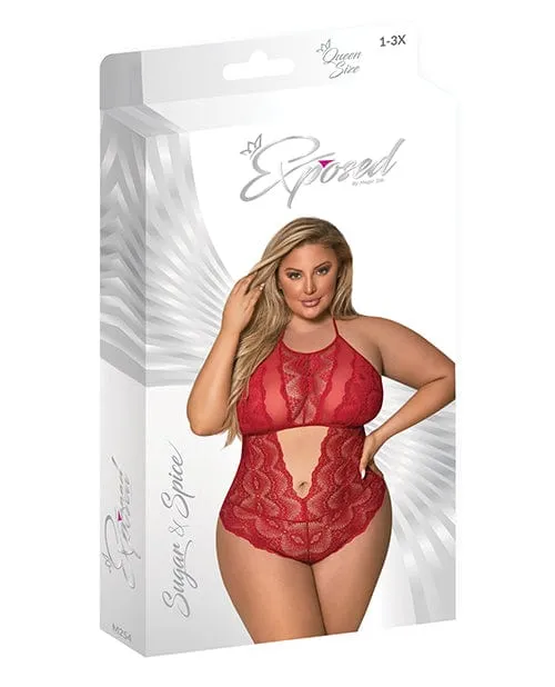 Magic Moments Intl Teddies And Bodies Sugar Spice Teddy with snap Crotch Red One Size Fits Most Plus Size Magic Moments Intl Teddies And Bodies Sugar Spice Teddy with snap Crotch Red One Size Fits Most Plus Size