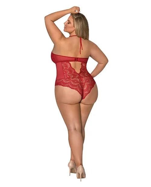 Magic Moments Intl Teddies And Bodies Sugar Spice Teddy with snap Crotch Red One Size Fits Most Plus Size Magic Moments Intl Teddies And Bodies Sugar Spice Teddy with snap Crotch Red One Size Fits Most Plus Size