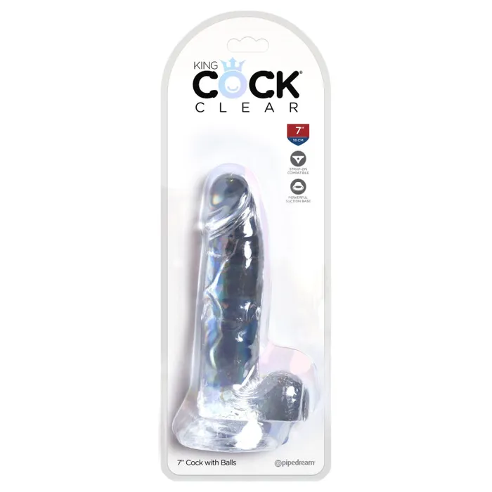Pipedream Dildos King Cock Clear 7 Cock With Balls