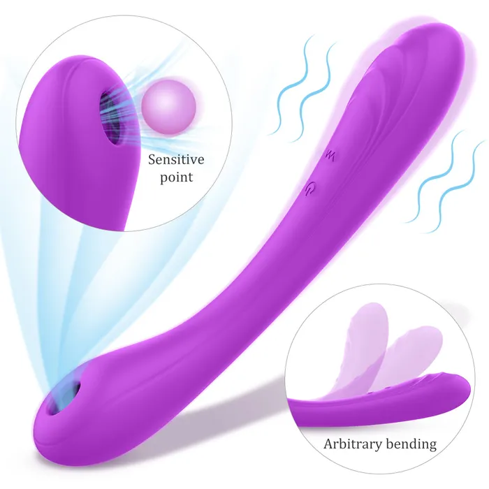 SHD Female Sex Toys Shande Charming S247 GSpot Sucker Clitoris Stimulator Dildo Vibrator
