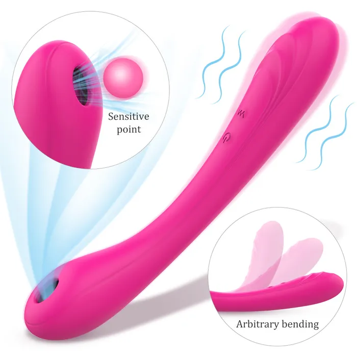 SHD Female Sex Toys Shande Charming S247 GSpot Sucker Clitoris Stimulator Dildo Vibrator
