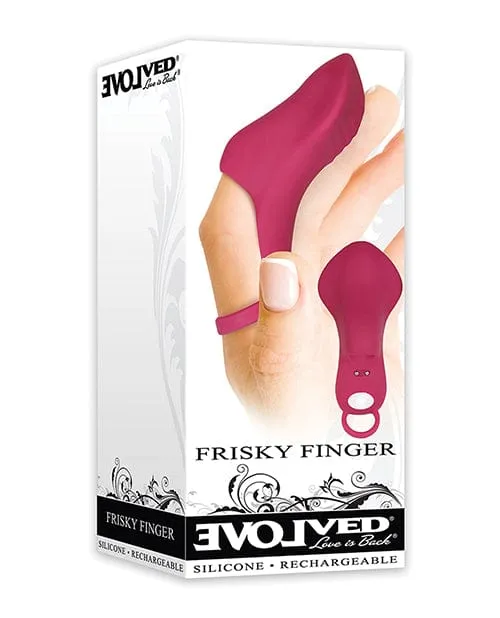 Vibrators Evolved Novelties Evolved Frisky Finger Rechargeable Bullet Burgundy