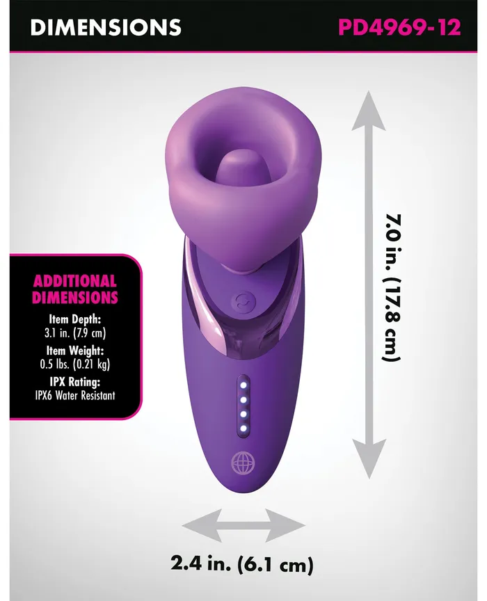 Vibrators Pipedream Products Fantasy for Her Pleasure Sucker Purple Vibrators Pipedream Products Fantasy for Her Pleasure Sucker Purple