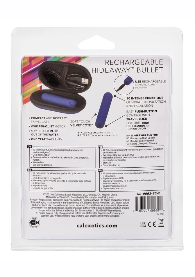 Female Sex Toys Rechargeable Hideaway Bullet Vibrator Bullets