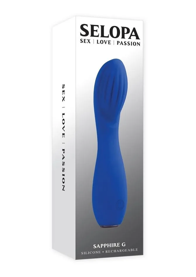 Female Sex Toys Selopa Selopa Sapphire G Rechargeable Silicone Vibrator