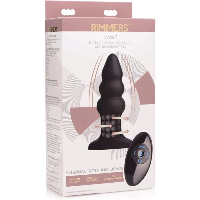 Rimmers Male Sex Toys Rimmers Model I Rippled Rimming Plug with Remote