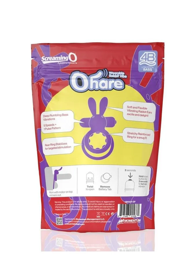 Screaming O 4b Ohare Vibrating Cock Ring Screaming O Couples