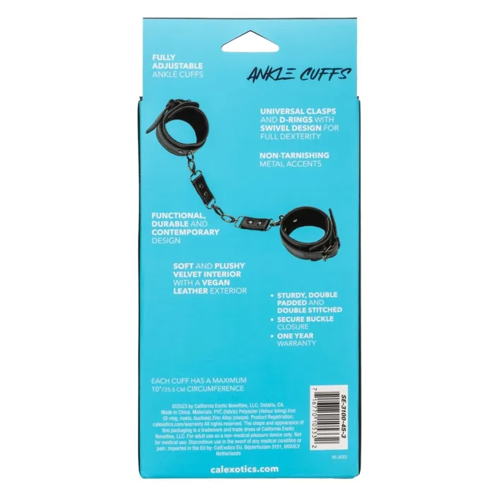 Anal CalExotics Euphoria Collection Ankle Cuffs Black Anal CalExotics Euphoria Collection Ankle Cuffs Black