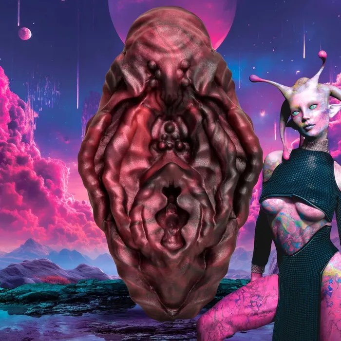 Anal XR Brands Creature Cocks Xeno Pussy Vulva Silicone Grinder Redblack Anal XR Brands Creature Cocks Xeno Pussy Vulva Silicone Grinder Redblack