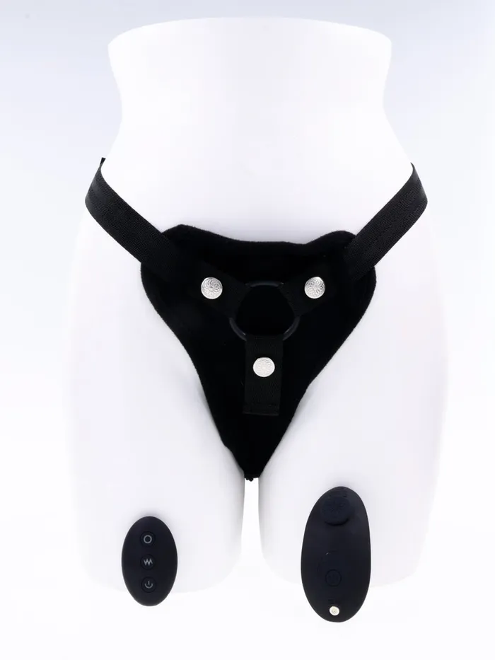 Hidden Pocket Strap on With Remote Control Vibrator Black Sportsheets Female Sex Toys Hidden Pocket Strap on With Remote Control Vibrator Black Sportsheets Female Sex Toys
