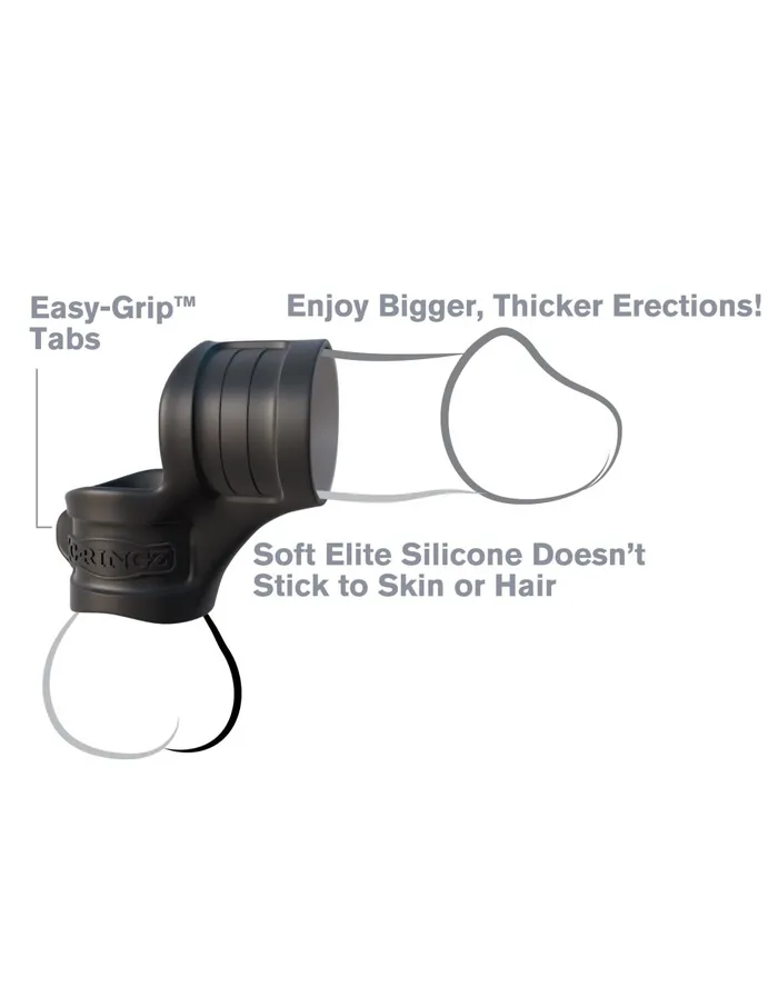 Male Sex Toys Pipedream Fantasy CRing Mr Big Cock Ring and Ball Stretcher Black