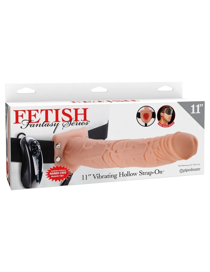 Pipedream Female Sex Toys Fetish Fantasy Series 11Inch Vibrating Hollow Strapon Flesh Pipedream Female Sex Toys Fetish Fantasy Series 11Inch Vibrating Hollow Strapon Flesh