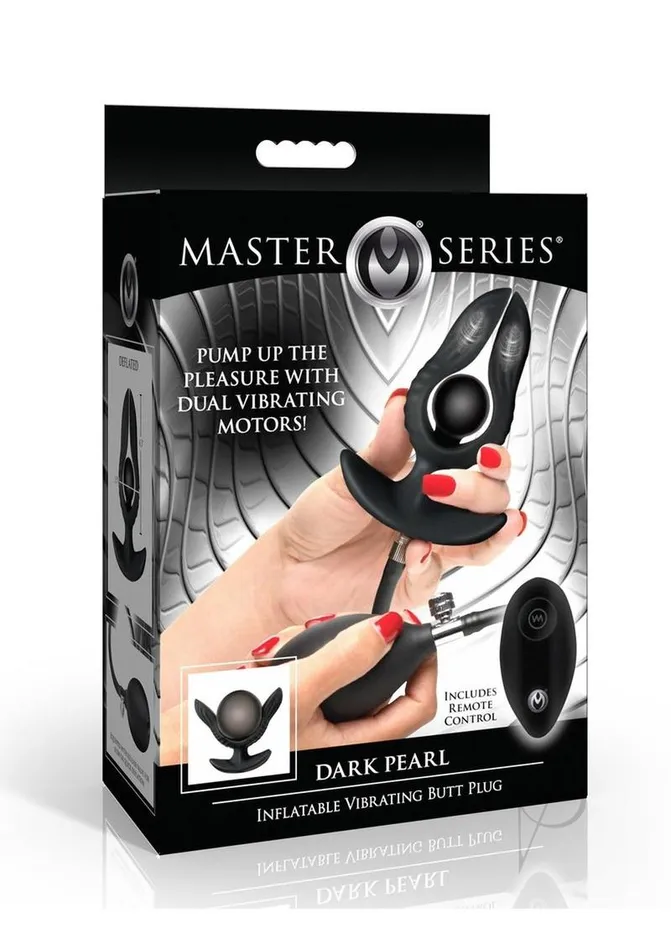 Anal Ms Dark Pearl Inflatable Vibe Butt Plug Master Series