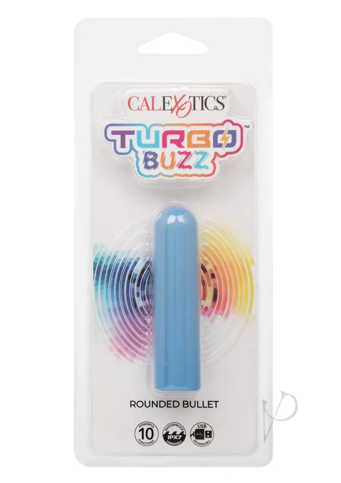 California Exotic Novelties Llc Vibrators Turbo Buzz Rounded Bullet Blue