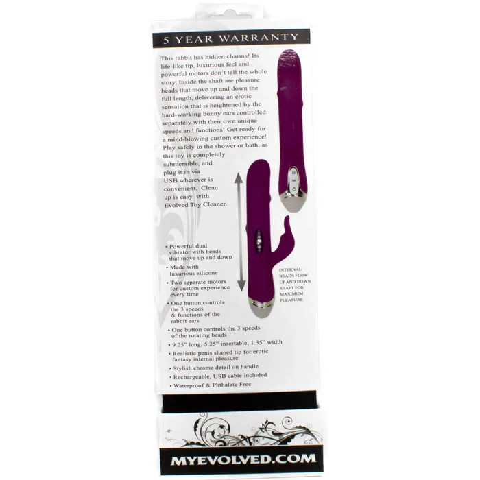 Dancing Pearl MultiSpeed Waterproof USB Rechargeable Rabbit Evolved Novelties Vibrators