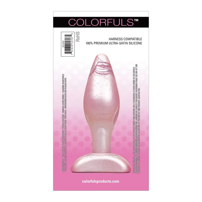 FICL Anal Colorfuls Shades of Silk Medium Pink Butt Plug