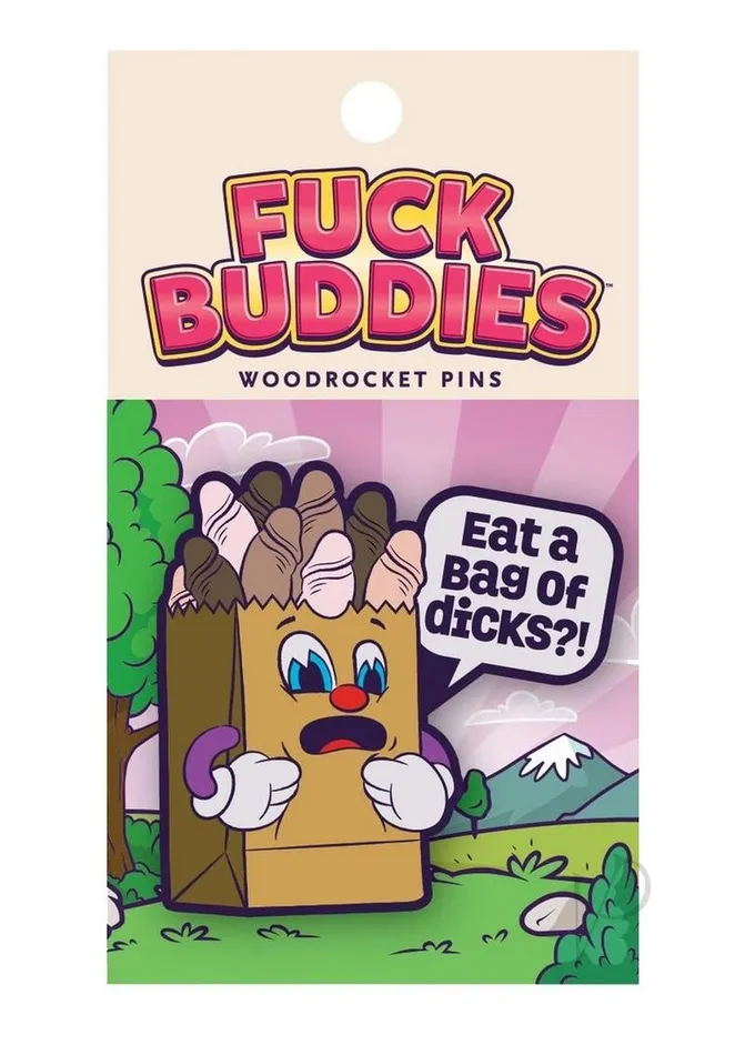 Fuck Buddies Bag Of Dicks Enamel Pin WoodRocket Anal