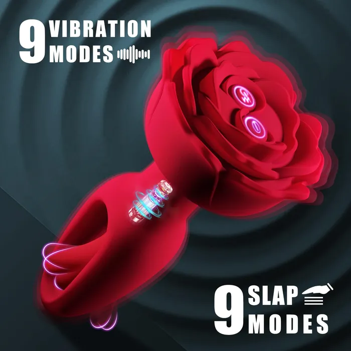 Anal Oronova Rosebud Anal Vibrator Flapping Remote Controlled