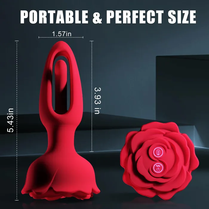 Anal Oronova Rosebud Anal Vibrator Flapping Remote Controlled