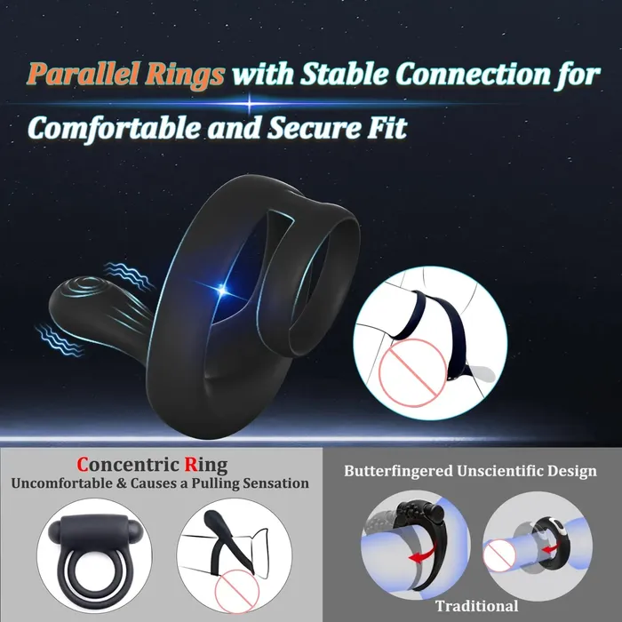 Male Sex Toys Oronova Vibrating Cock Ring Testicle Stimulation for Enhanced Erection and Prostate Pleasure