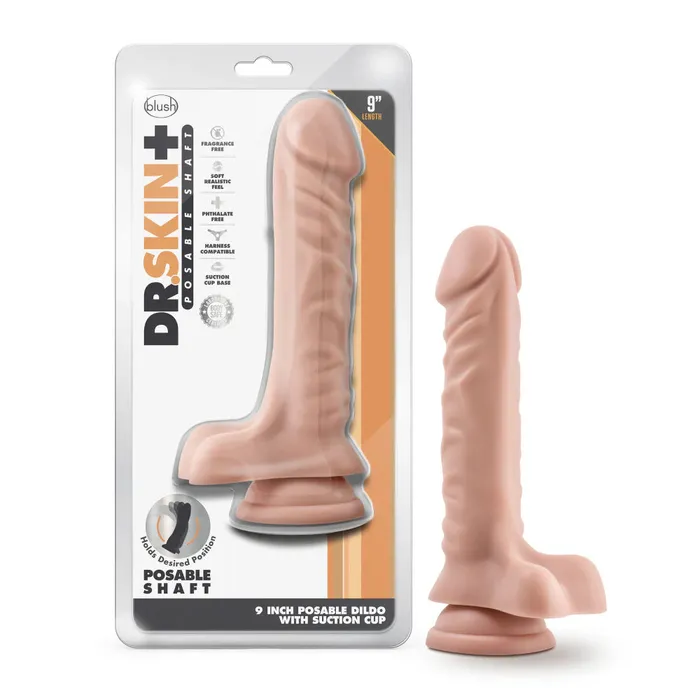 Blush Dr Skin Plus Posable 9 Dildo Dildos