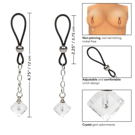 Female Sex Toys Calexotics NonPiercing Nipple Jewelry Crystal Gem CALEXOTICS