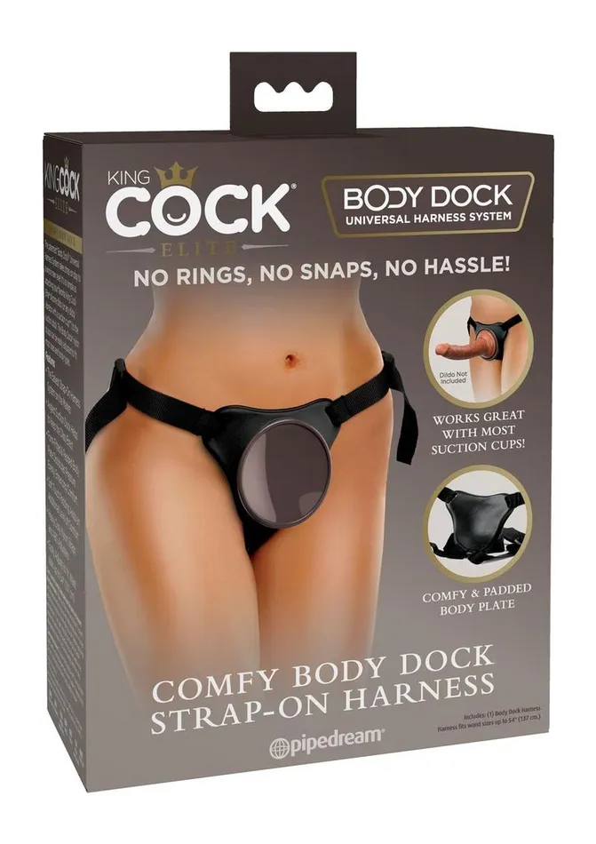 Female Sex Toys Pipedream King Cock Elite Comfy Body Dock Harness System