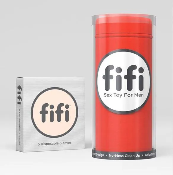 Fifi Male Masturbator Red with 5 Sleeves FIFI Male Sex Toys