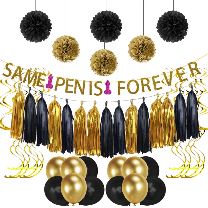 Male Sex Toys All Bachelorette Same Penis Forever Party Decoration Kit