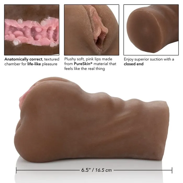 Male Sex Toys Calexotics Stroke It Pussy Brown CALEXOTICS