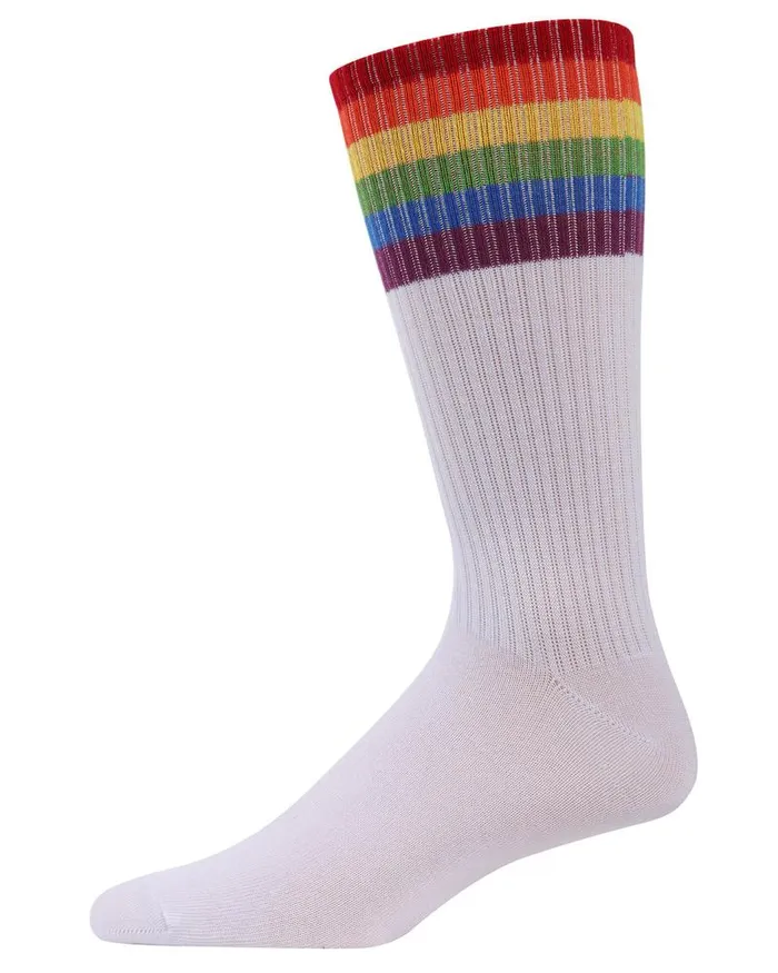The Pretty Pussycat Anal Rainbow Rugby Crew Sock