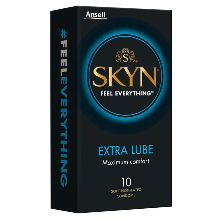 Ansell Male Sex Toys Skyn Extra Lube NonLatex Condoms