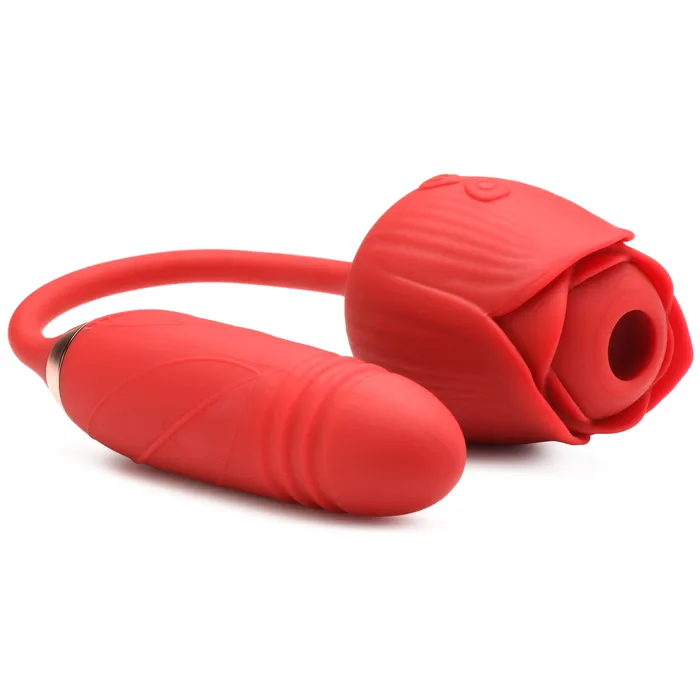 Bloomgasm 10X Romping Rose Suction and Thrusting Vibrator Vibrators