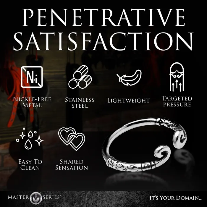 Kingpin Stainless Steel Glans Ring Master Series Male Sex Toys