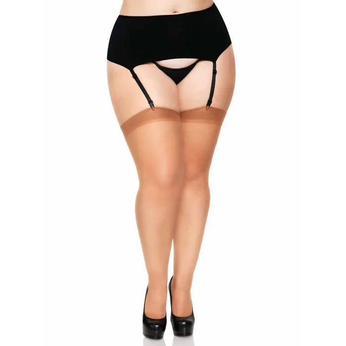 Leg Avenue Leg Avenue Lynn Sheer Back Seam HoldUp Stockings Curvy Vibrators