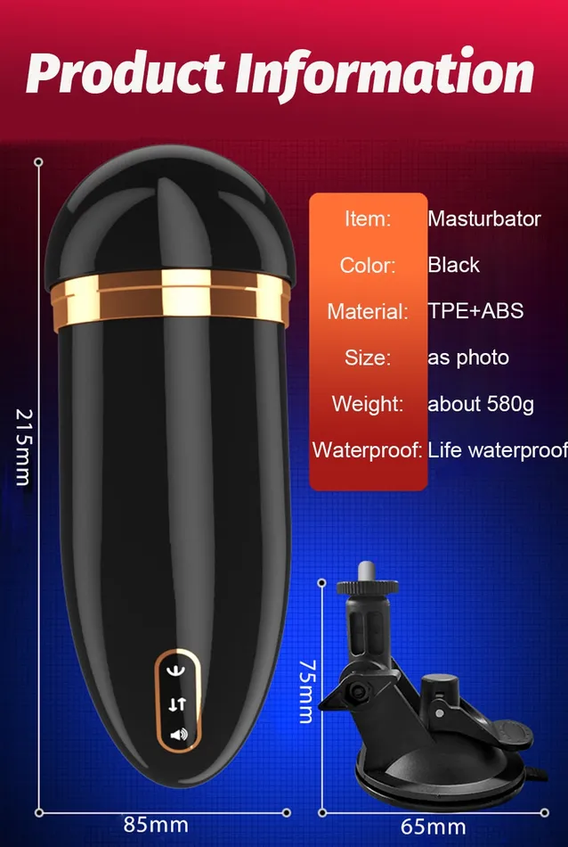 Lusty Age Male Sex Toys Automatic Telescopic Piston Male Masturbator