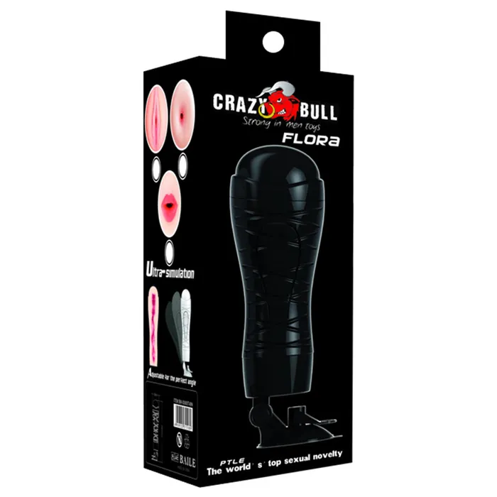 Male Sex Toys Crazy Bull Crazy Bull Flora Vibrating Vagina Masturbator With Adjustable Stand
