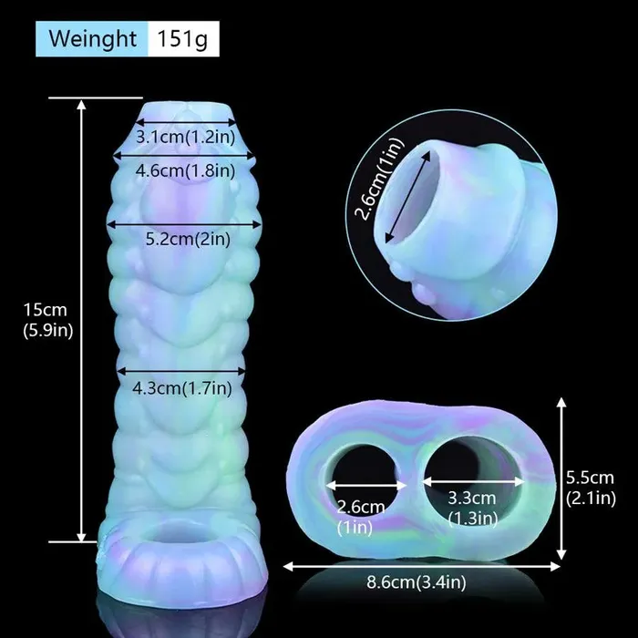 Male Sex Toys Xinghaoya Luminous Silicone Male Dick Extender