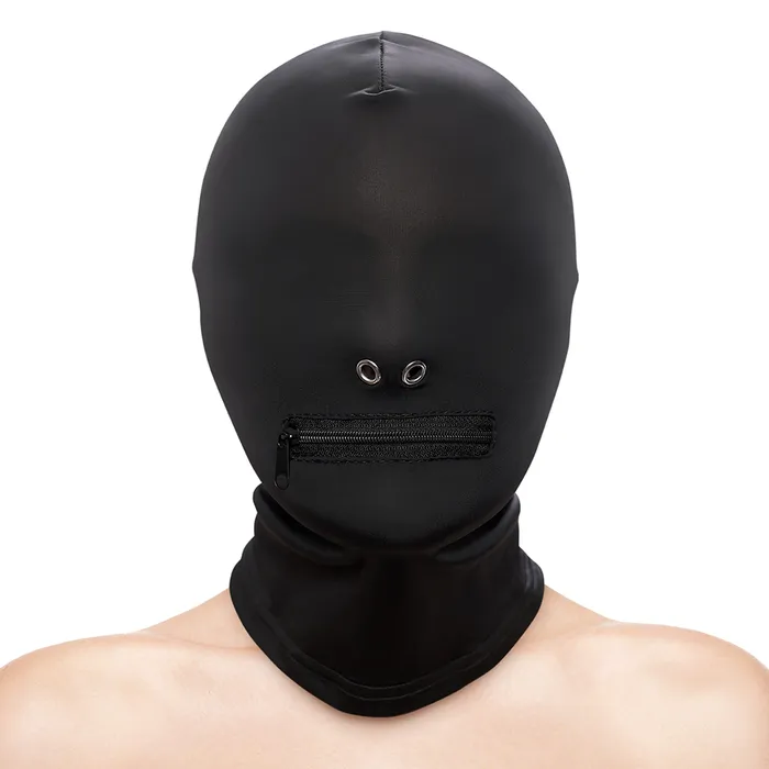 ns novelties Couples Fetish Fashion Zippered Mouth Bondage Hood